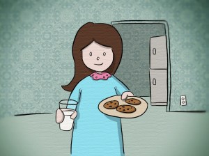 Abbey and her Cookies & Milk